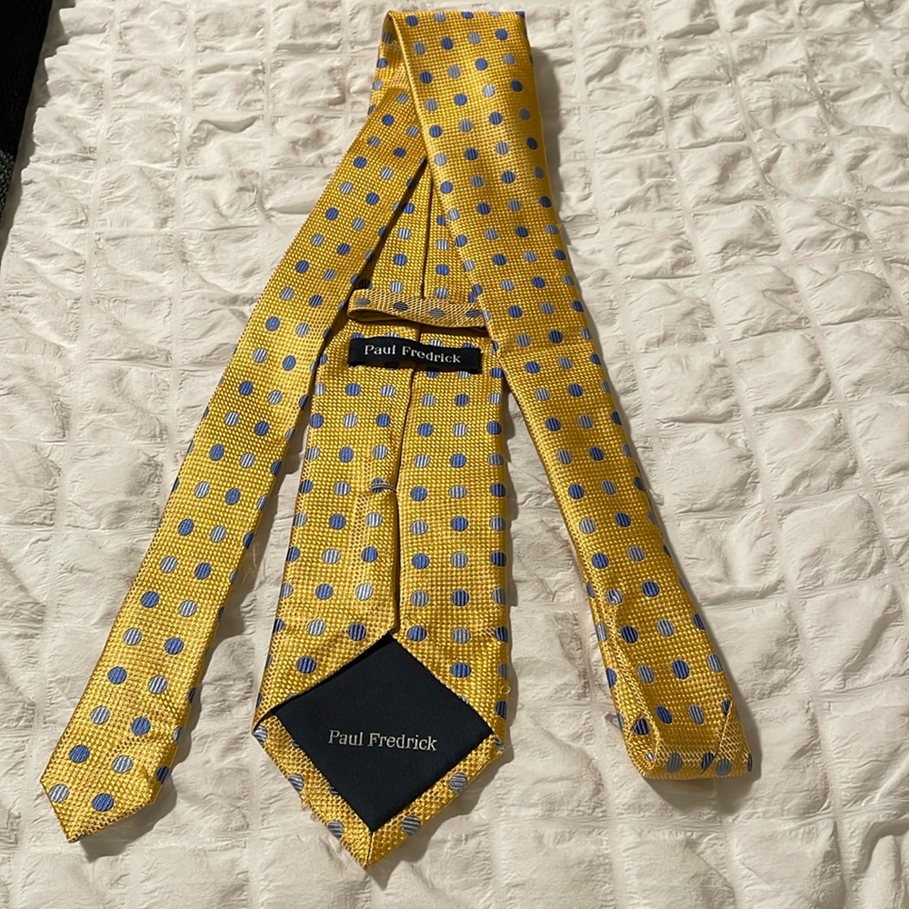 Gold and blue Paul Fredrick tie